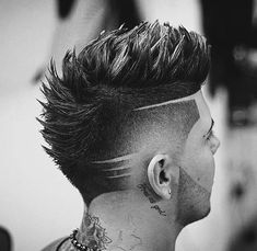 Fauxhawk Hairstyle, Hard Part Haircut, Hair Tattoo Designs, Hair Designs For Men, Best Fade Haircuts, Mohawk Hairstyles Men, Shaved Hair Designs, Gents Hair Style, Men Hair Color