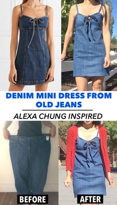 the before and after photos of denim dresses