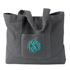 Monogrammed Tote Bag  Our personalized & monogrammed tote bags make a great gift. Can you ever have too many totes? We dont think so. Think Trending Totes, Anchor Monogram, Shopping Totes, Open Main, Monogram Tote Bags, Monogram Tote, Personalized Tote Bags, Personalised Canvas, Personalize Bag