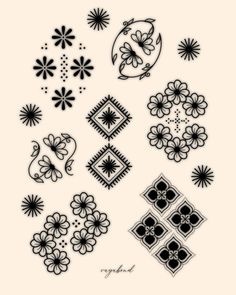 Symmetrical Tattoo, Flash Tattoo Designs, Ornamental Tattoo, Flash Sheet, Tattoo Flash Sheet, 1 Tattoo, Tattoo Life, Pattern Tattoo, Simplistic Tattoos