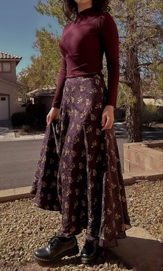 Winter Fashion Outfits For Work, Fall Maxi Skirt Outfits, Fall Maxi Skirt, Fashion Outfits Winter, Witchy Outfits, Fashion Fall Outfits, Fall Maxi, Mode Grunge, Earthy Outfits