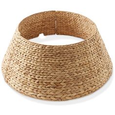 a large woven basket on a white background