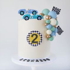 2 Fast Birthday Cake, Car Themed Birthday Cake, Car Themed Cake, Toddler Birthday Party Themes, Cottage Bakery, Race Car Cakes, Boys First Birthday Party Ideas, Minion Birthday Party