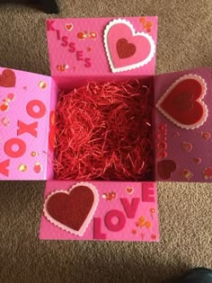 valentine's day gift box made out of cardboard