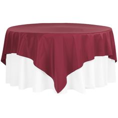 Polyester Square 90x90 Overlay/Tablecloth - Burgundy - CV Linens Table Overlays, Wedding Event Decor, Table Skirt, Square Tablecloth, Venue Decor, Event Supplies, Rectangle Table, Table Topper, Square Tables