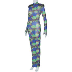 Please refer to our sizing chart for a guideline when choosing a size. 5 business days order processing time. 90% polyester 10% spandex. Stretch Floral Print Midi Maxi Dress, Green Long Sleeve Maxi Dress With Floral Print, Green Floral Print Long Sleeve Maxi Dress, Long Sleeve Green Maxi Dress With Floral Print, Floral Print Maxi Long Sleeve Party Dress, Floral Print Maxi Long Sleeve Dress For Party, Fitted Long Sleeve Printed Maxi Dress, Floral Print Maxi Length Long Sleeve Party Dress, Party Long Sleeve Floral Maxi Dress