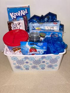 a white container filled with food on top of a counter