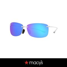 in stock Elegant White Rimless Sunglasses, Modern White Rimless Sunglasses, White Rimless Glass Sunglasses, Blue Polarized Plastic Sunglasses, Multicolor Anti-reflective Plastic Sunglasses, Blue Rimless Anti-reflective Sunglasses, Ring Guide, Beach Multicolor Shield Sunglasses With Anti-reflective Coating, Maui Jim Sunglasses