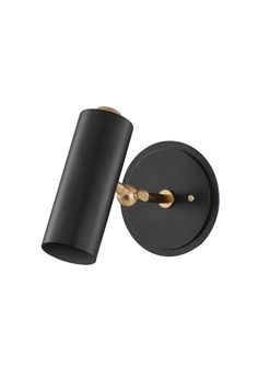 an image of a black and gold wall light