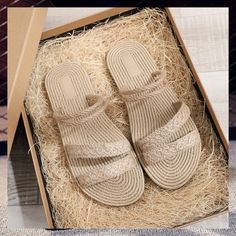 2024 Summer Women Slippers Flat Bath Shoes Beach Flip-flop Slippers Ladies Shoes Indoor House Slides Elegant Beach Slides Slip-on, Non-slip Brown Beach Slippers, Non-slip Flat Heel Beach Slippers, Brown Non-slip Beach Slippers, Beach Slippers Non-slip In Beige, House Slide, Beach Flip Flops, Flip Flop Slippers, Slide Sandals