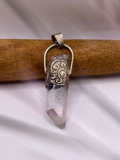 Himalayan crystal quartz with Tibetan silver