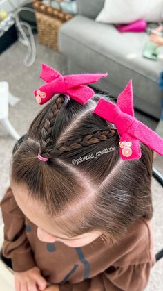 Yohana Hall | Cute hairstyle tutorial, perfect for school! ⁣ .⁣ .⁣ .⁣ .⁣ .⁣ #hairstylesforschool #hairforgirls #hairstylesinspiration #kidshair… | Instagram Updos For Little Kids, Toddler First Day Of School Hairstyles, First Day Of Pre K Hairstyles, Girl Hair Styles For School, First Day Of School Hairstyles For Kids, Hairstyles For Kindergarteners, Cute Hairstyle Tutorial, Picture Day Hairstyles For Kids, Kids' Hairstyles