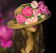 Summer floral hat women Sun hat with flowers Floral Sun Hat women Hat Flower, Summer Hats Beach, Rose Hat, Summer Straw Hat, Summer Hats For Women, Flower Hat, Floral Hat, Hat Summer, Floral Headpiece