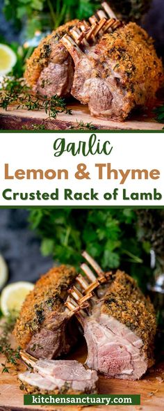 garlic lemon and thyme crusted rack of lamb