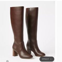 These Are So Cute! Worn Inside For A Christmas Party Once, No Marks And Damage So Stil Perfect. These Are Amazing And Usually Really Expensive! Tall Heeled Boots, Leather Heeled Boots, Boot Brands, Tall Boots, Shoes Heels Boots, Shoes Women Heels, Christmas Party, Knee High, Heeled Boots