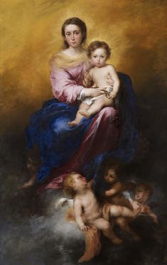 an image of a painting of the virgin and child