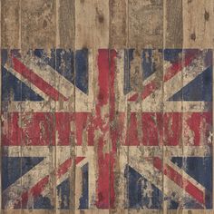 the british flag is painted on wood planks