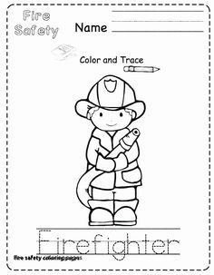 a firefighter worksheet with the words name and tracer in black and white