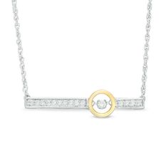 Celebrate your growing romance with this sparkling fashion necklace from the Unstoppable Love™ Collection. Crafted in sterling silver, this bar pendant features a row of lab-created white sapphires offset with a 10K gold open circle. Inside, a 3.0mm created white sapphire glistens in a unique setting that moves with every beat of her heart and every turn of her head. Buffed to a brilliant luster, this dazzling bar suspends centered along an 18.0-inch rope chain that secures with a spring-ring cl Zales Zales, Jewellery Design Sketches, Diamond Pendant Sets, Mini Necklace, Jewellery Sketches, Daily Jewelry, Rose Gold Heart, Bar Pendant, White Sapphire