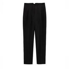 New Zara Black Pants! Chic Ankle-length Pantsuit For Night Out, Sleek Black Ankle-length Pants, Black Pants With Welt Pockets For Spring, Black High-waisted Pantsuit With Pockets, Sleek Trousers With Belt Loops, Chic High-waisted Dress Pants For Night Out, Sleek Black Pants With Belt Loops, Sleek Leather Pants For Night Out, Sleek Straight Pants With Belt Loops