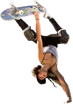 a skateboarder doing a trick in the air with his board and helmet on