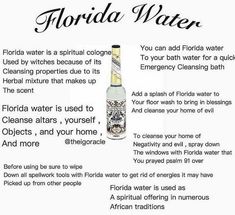 Magickal Herbs, Florida Water, Witch Spirituality, African Spirituality