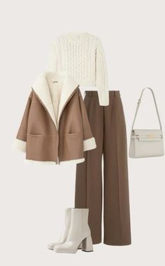 How To Style Brown Pants, Winter Cozy Outfit, Outfits For Thanksgiving, Brown Aesthetic Outfit, Brown Pants Outfit, 00s Mode