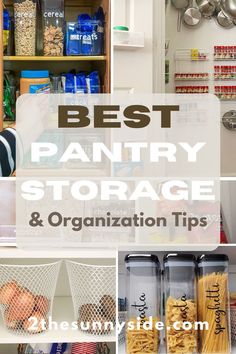 The best affordable pantry organization and storage ideas. Ideas for food containers, labeling, walk in pantry, small pantry, drawer, canned goods, dollar store containers, DIY cabinets, DIY pantry, hacks, baskets, on a budget. You see before and after pictures, design and clever ideas for door and wall storage, for the best organized home.