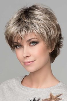 Shaggy Pixie, Short Brown Hair, Short Hairstyles For Thick Hair, Short Hair Wigs, Penteado Cabelo Curto, Trending Hairstyles, Short Blonde Hair, Short Hair With Layers, Older Women Hairstyles