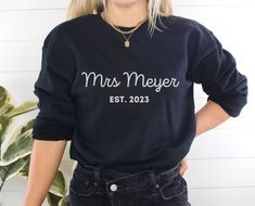 Sweater Gift, Future Wedding, Personalized Wedding, Sweat Shirt, Wedding Gifts, Trending Outfits