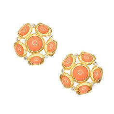 Elegant Orange Clip-on Earrings, Clip Earring, Gold Clips, Simple White, Shopify Theme, Clip Earrings, White Tee, A Dress, Clip On Earrings