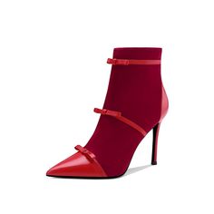 Handcrafted US sizing. Fits true to size. Heel Height: 4.72" / 120 mm approx Product measurements were taken using size 8. Please note that measurements may vary by size. Elegant Red High Ankle Heels, Elegant Red High Heeled Boots, Red High Ankle Heels For Formal Events, Elegant Red Ankle Boot Heels, Heel Ankle Boots, Heeled Ankle Boots, Handmade Shoes, Stiletto Heel, Feminine Style