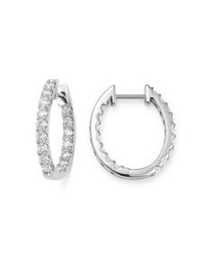 Bloomingdale's Diamond Inside-Out Oval Hoop Earrings in 14K White Gold, 1.0 ct. t.w. - 100% Exclusive Oval Diamond White Hoop Earrings Fine Jewelry, Diamond White Oval Hoop Earrings For Formal Occasions, Diamond White Oval Hoop Earrings With Prong Setting, Oval Hoop Earrings In Diamond White With Brilliant Cut, Oval Hoop Earrings With Prong Setting For Anniversary, Oval Diamond Hoop Earrings With Prong Setting, Formal Oval Hoop Earrings With Prong Setting, Oval Hoop Earrings With Brilliant Cut For Formal Occasions, Oval Brilliant Cut Hoop Earrings For Formal Events