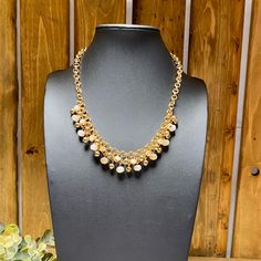 New. Paparazzi Brand. Gold Metal Bead Necklaces For Parties, Gold Necklaces With Metal Beads For Party, Gold Necklaces With Dangling Metal Beads, Gold Beaded Rhinestone Necklace, Paparazzi Jewelry, Short Necklace, Jewelry Gold, Gold Beads, Womens Jewelry Necklace