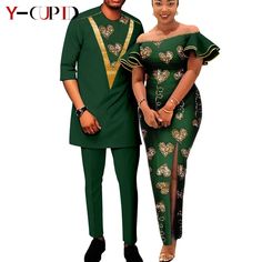 Couples Africains Assortis Élégants | Couple Tenues Assorties Vêtements Afrique-Afrique Vêtements-Aliexpress