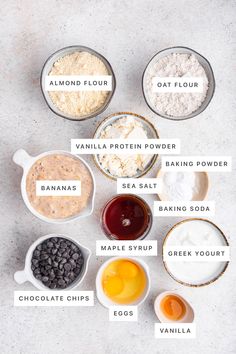 the ingredients to make an oatmeal smoothie