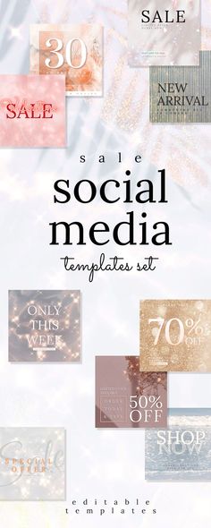 social media templates set for sale