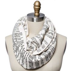 Wrap up with a good Book Scarf! Let everyone know about your great taste in books with a page from Victor Hugo's Les Miserables on an infinity scarf.    This patented Storiarts Book Scarf is cream colored, made from American-made super soft 100% cotton knit fabric, about 63" in circumference and 12" wide. Fabric has been doubled over and sewn along the edge and center to create thick, warm, and moldable "page."Additional FAQ:✦ Please take a moment to read our shipping policies, especially intern Les Miserables Book, Hugo Book, Book Scarf, I Carry Your Heart, Screen Printing Process, Nuno Felt Scarf, Scarf Infinity, Reading Teacher, Felted Scarves