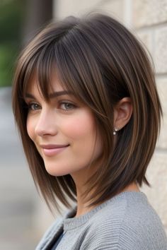 22  Best Chin-Length Hairstyles Trending in 2025 6 Hair For Double Chin, Chin Length Hair With Layers, Short Bob With Layers, 90s Short Bob, Middle Hairstyles, Wash And Go Hairstyles, 90s Pixie, French Bangs, Hairstyles Trending