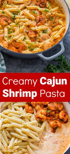 Cajun Shrimp Pasta recipe that makes for the BEST pasta dinner that is ready in under 30 minutes! Buttery cajun shrimp in a creamy cajun sauce mixed with pasta. An easy pasta dish packed with so much flavor! Cajun Shrimp Pasta Without Heavy Cream, Cajun Shrimp Pasta With Peppers, Cajun Shrimp Recipes Pasta, Crispy Shrimp Pasta Recipes, Copycat Chilis Cajun Shrimp Pasta, New Orleans Shrimp Pasta, Creamy Garlic Cajun Shrimp Pasta, Cajun Shrimp And Pasta Recipes, Easy Cajun Alfredo Pasta