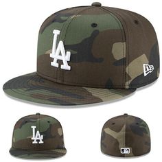 gwbks                                     This Listing is for a brand new with tags AuthenticNew Era L.A Dodgers 5950 Fitted Hat MLB Basic On Field Woodland Camouflage Cap Brand New, Original Tag Attached   MLB BASIC CAMOUFLAGE COLLECTION   Material: 100% Cotton      Color : Green Camouflage        New Era Authentic 59FIFTY Fitted Cap      MLB Official Team Logo on the Front  MLB Authentic Sticker Under the Brim  100% Authentic Merchandise,Factory Direct   Officially licensed Products   New Era Mlb Logos, New Era Logo, Blue Crown, Fitted Caps, Fitted Hat, World Series, Fitted Hats, Hat Sizes, Logo Embroidered