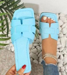 Lasaky - Easy Slip-On Sandal Shoes for Ladies Closed Toe Sandals, Sandal Shoes, Beach Slippers, High Heel Boots Ankle, Comfortable Flats, Comfortable Sandals, Beach Sandals, Toe Sandals, Heeled Ankle Boots