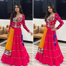 Navratri Chaniya Choli Lehenga Readymade Stitched For Wedding Women Party Skirt Navratri Chaniya Choli, Georgette Dupatta, Wedding Women, Navratri Special, Western Outfits Women, Beauty Creations, Party Skirt, Chaniya Choli, Sequins Embroidery