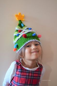 Tree Hat, Crochet Christmas Trees Pattern, New Year Tree, Crochet Christmas Hats, Christmas Tree Hat, Diy Amigurumi, Crochet Tree, New Years Tree, Monkey Pattern