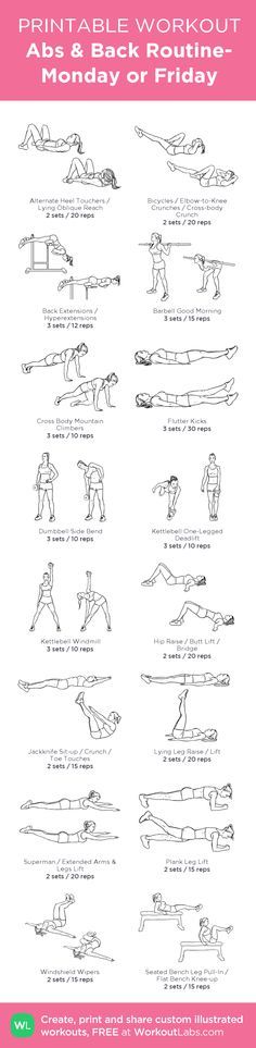 the printable workout poster shows how to do exercises for beginners and advanced athletes