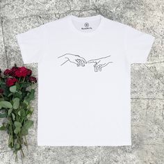 "Creation of Adam T-shirt. High-quality classic cut T-shirt designed by us and made in Poland. JOIN US ON INSTAGRAM 🌹 http://instagram.com/blvck.pl 🏷 PRODUCT DETAILS 🏷 Hand-printed Crew neck 100% High-quality Cotton Made in Poland 📏 SIZING & FIT 📏 All our sweatshirts and T-shirts are unisex. Measurements (width/length) XS - 49/64 cm (19\"/25\") S - 51/68 cm (20\"/27\") M - 53/70 cm (21\"/27.5\") L - 55/72 cm (21.5\"/28\") XL - 57/74 cm (22.5\"/29\") 📦 SHIPPING AND DELIVERY 📦 We aim to Cut Tshirt Designs, Minimalist Shirt, Grunge Clothing, T Shirt Aesthetic, Trendy Crop Tops, Minimalist Shirts, Clothing Aesthetic, Aesthetic Shirt, Cut T Shirt