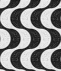 an abstract black and white tile pattern