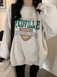 ⚡️Free Shipping 2022 New Division Printed Sweatshirt Gray XL under $23.00 in Hoodies at AnotherChill.com Online. Style: Casual, Street. Color: Gray. Fabric Content: Polyester Blend. Fit Type: Loose fit. Neckline: Crew Neck. Sleeve Length: Long Sleeve. ✓2022 SUMMER OUTFITS. Check reviews and buy New Division Printed Sweatshirt today. Baggy Sweatshirt, Oversized Zip Up Hoodie, Fashion Baggy, Streetwear Winter, White Boho Dress, Winter Pullover, 90s Streetwear, Sweatshirt Women, Swimsuit Dress