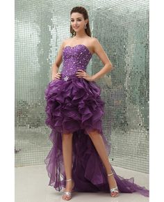 Shop best price a-line sweetheart asymmetrical tulle prom dress with beading online. Free Shipping and Custom-made. Pro since 2009. Lavender Dress, High Low Prom Dresses, Purple Prom Dress, Cute Wedding Dress, Sweetheart Prom Dress, Beaded Bodice, Sweetheart Dress, Fall Wedding Dresses, Tulle Prom Dress