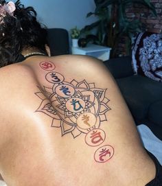 a person with a tattoo on their back